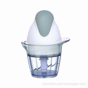 Mini Food Chopper with Stainless Steel Blade and 0.25L Plastic Bowl